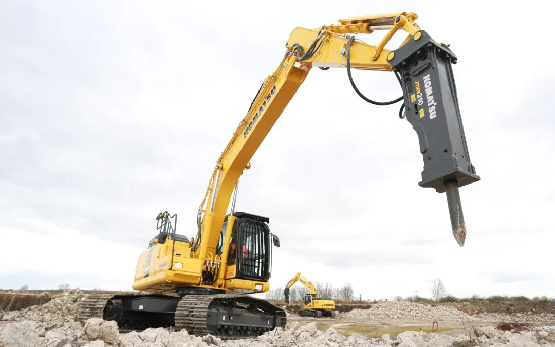 Nya förbättringar för Komatsu H- och V-seriens hydraulhammare