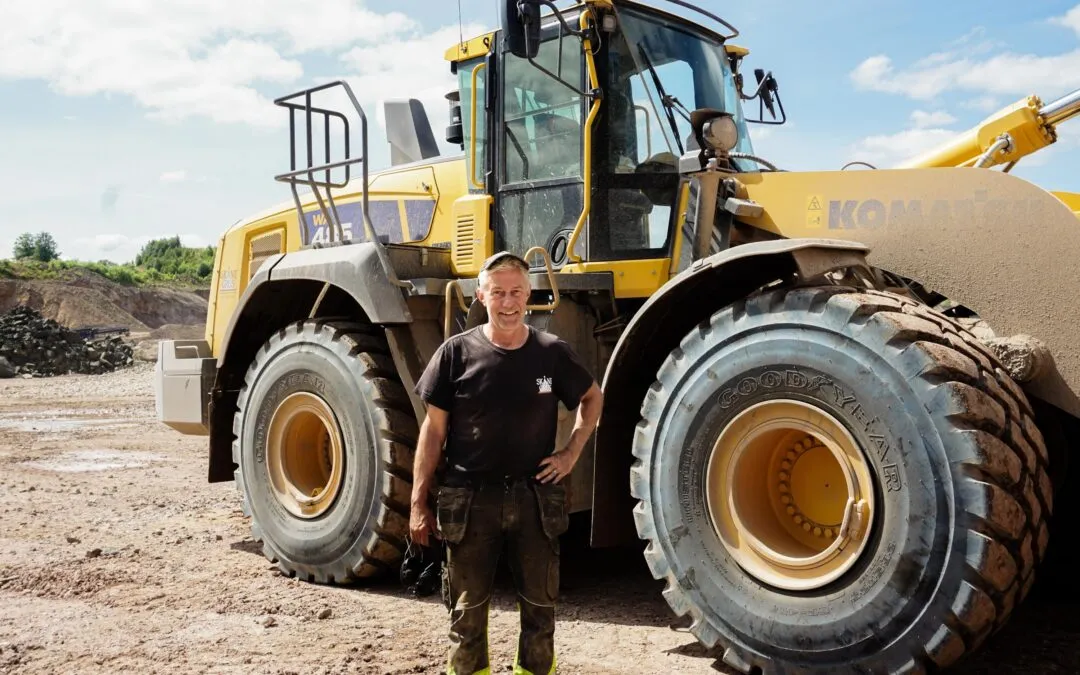 Skåne Grus väljer Komatsu WA485 för styrka och effektivitet